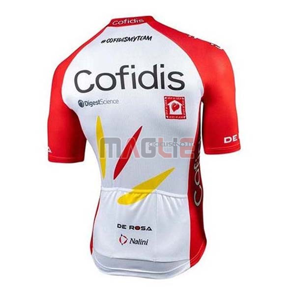 Maglia Cofidis Manica Corta 2020 Rosso Bianco